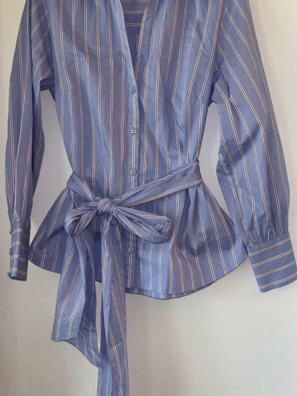 Cara cara Light Blue Striped blouse
